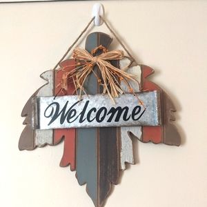 Fall/Autumn Welcome Indoor Hanging Wall Sign